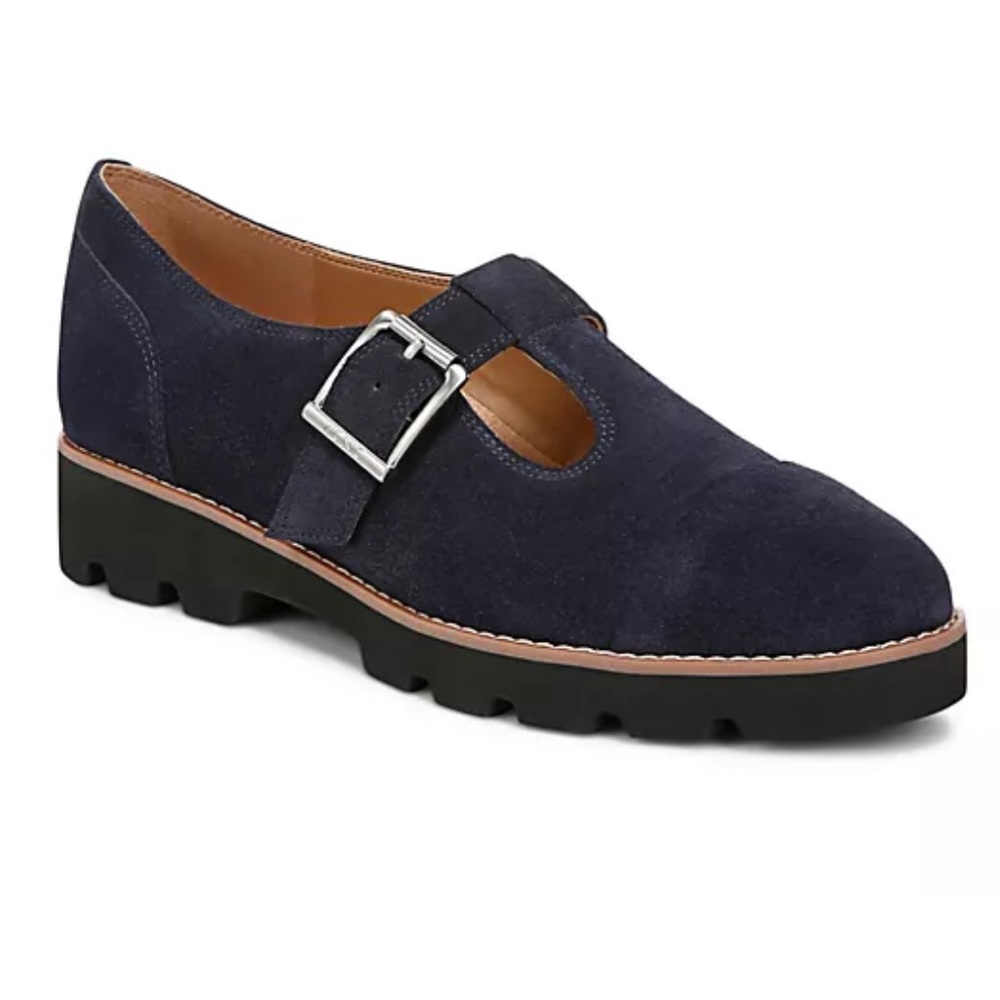 Vionic Suede T strap flats